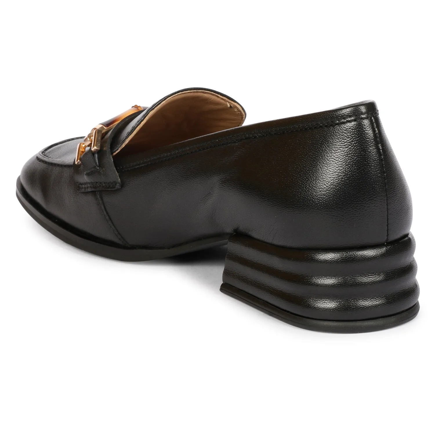 SAINT  JENAH LEATHER BLACK HANDCRAFTED SHOES