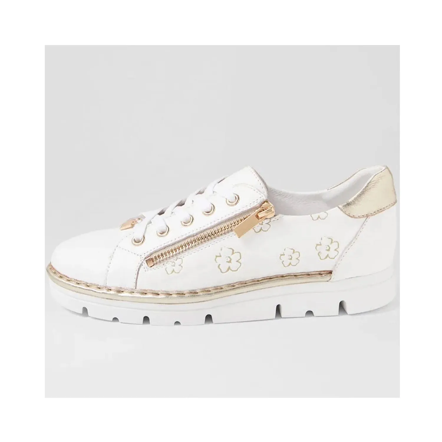 Shoe Elizah - White & Pale Gold