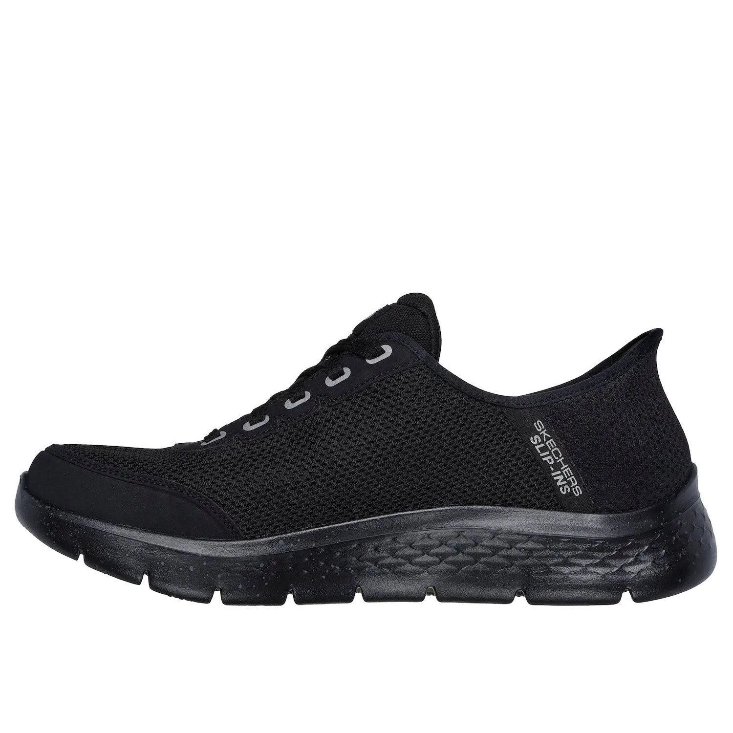 Skechers 216330 Go Walk Flex Waterproof Hands Free Mens Black Textile Waterproof Slip On Trainers