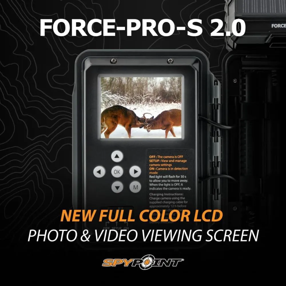 Spypoint | Force-PRO-S 2.0 Solar Trail Camera | Grey