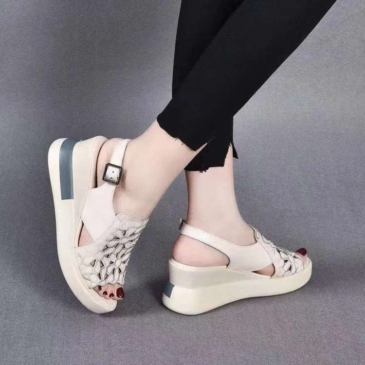 Straight Buckle Roman Sandals For Women's Casual Sports