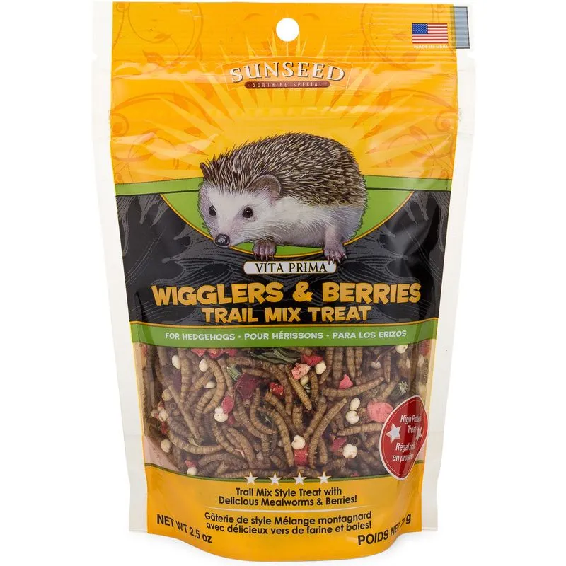 Sunseed Vita Prima Wigglers & Berries Hedgehog Trail Mix Treat 2.5 oz