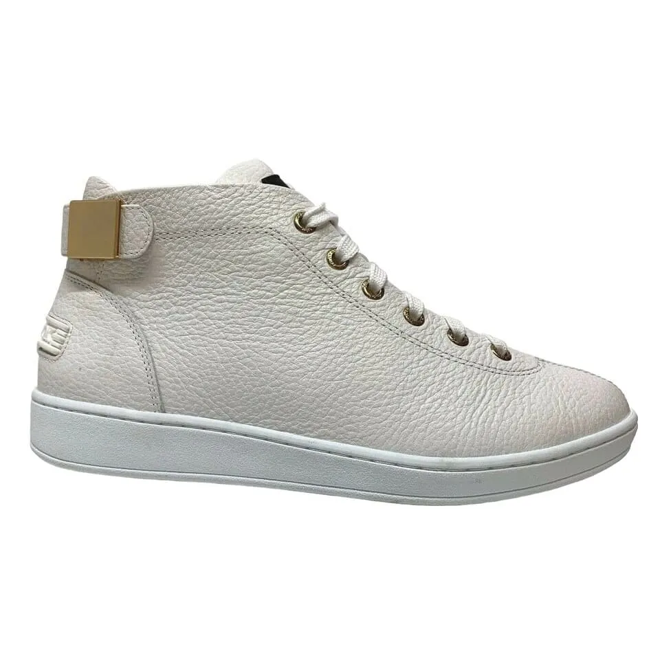 Travel Fox Malibu Men's White Nappa Leather Mid Top Sneakers 915601-07