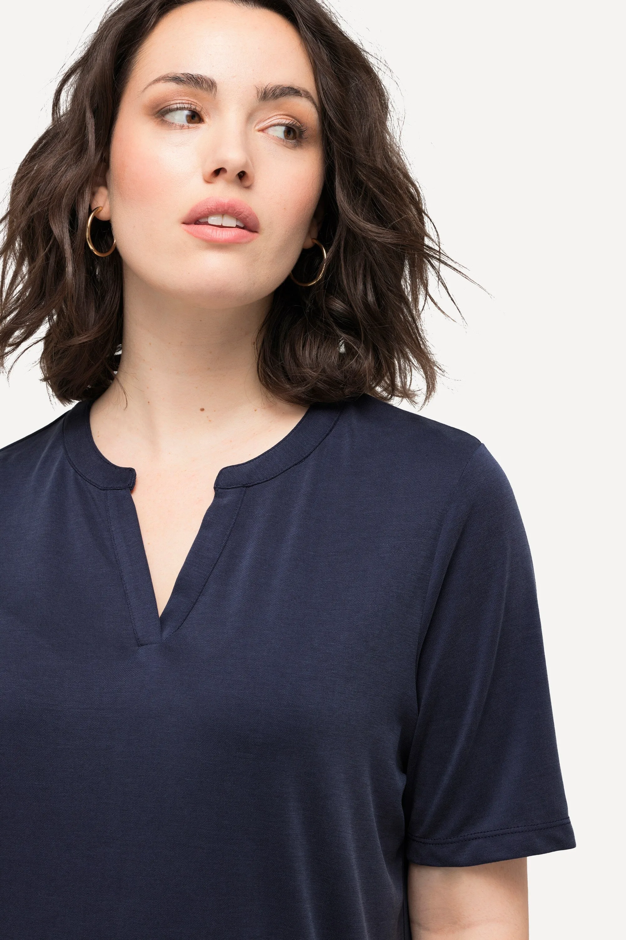 Ulla Popken Oversized T-shirt in Navy