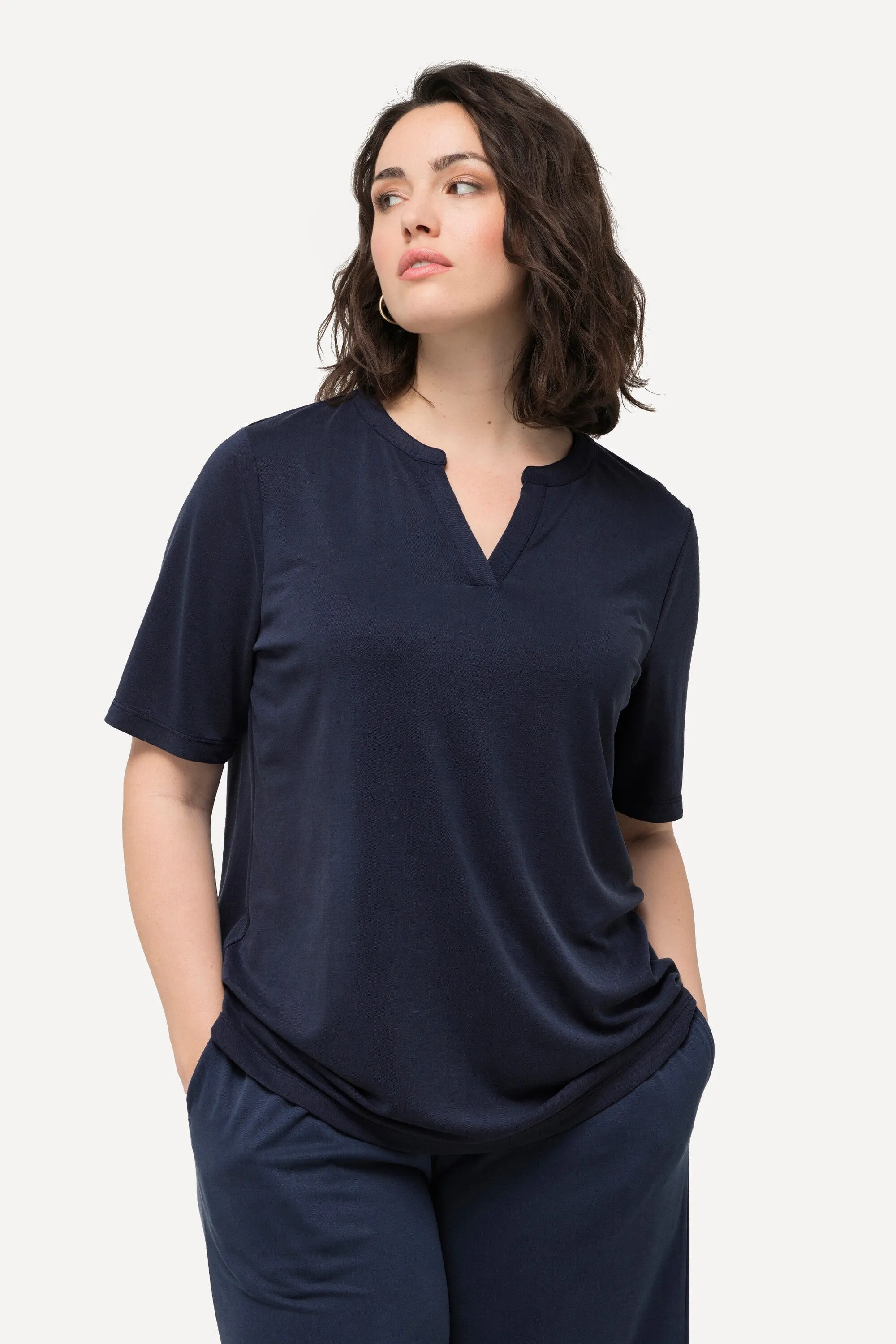 Ulla Popken Oversized T-shirt in Navy