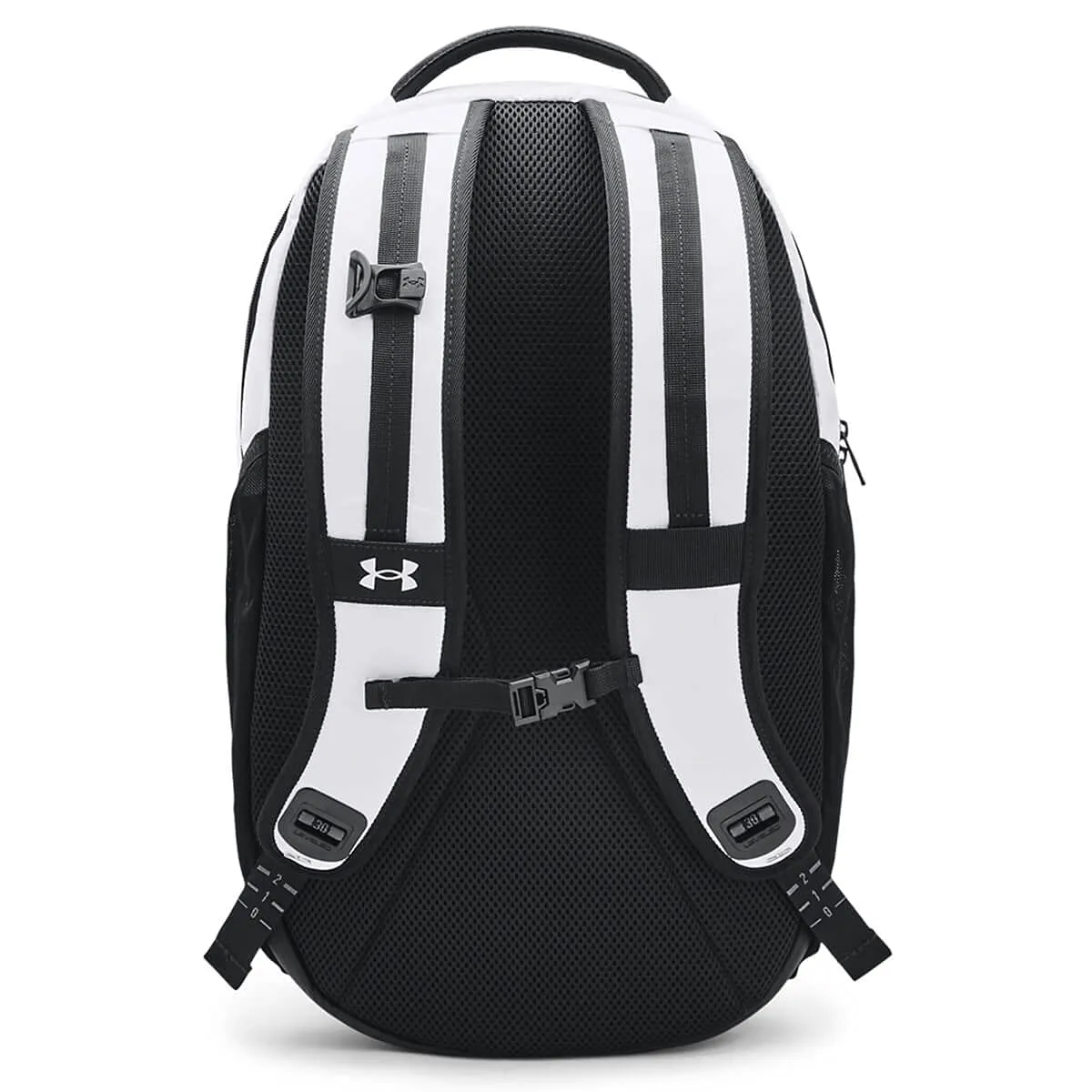 Under Armour Adult Hustle Pro Backpack , White (100)/Black , One Size Fits All