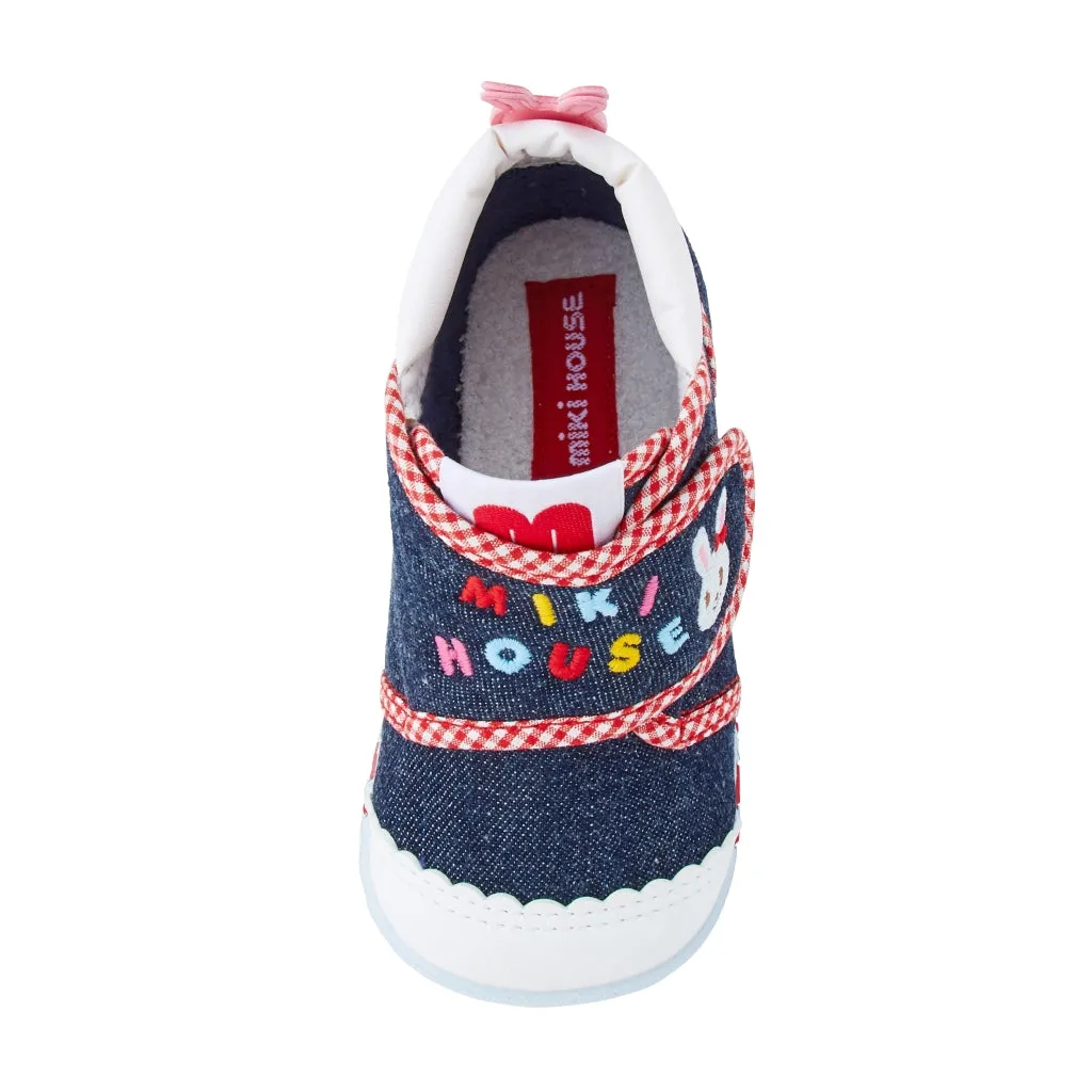 Usako Bunny Denim First Walker Shoes