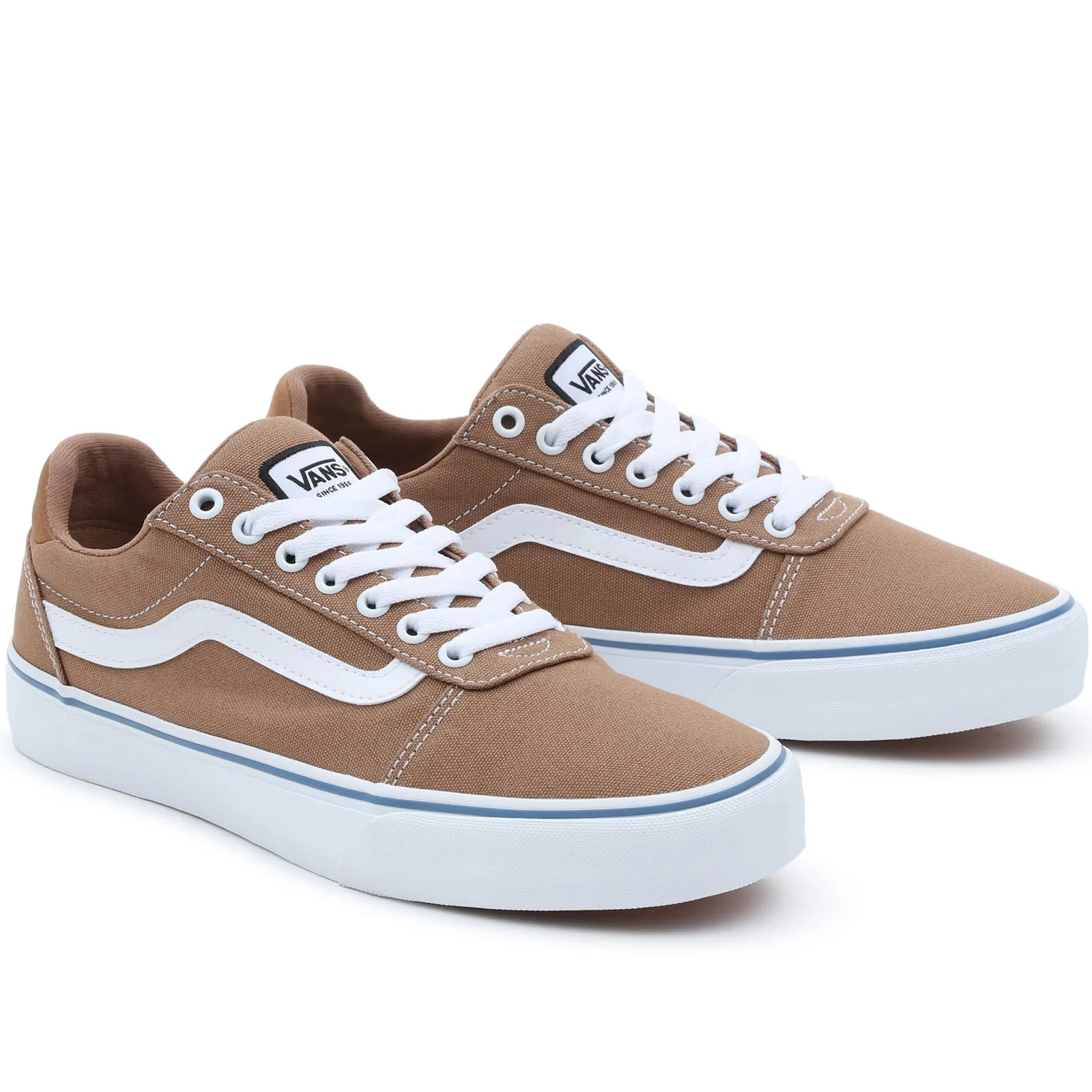 Vans Mens Ward Deluxe Low Rise Retro Canvas Trainers - Brown