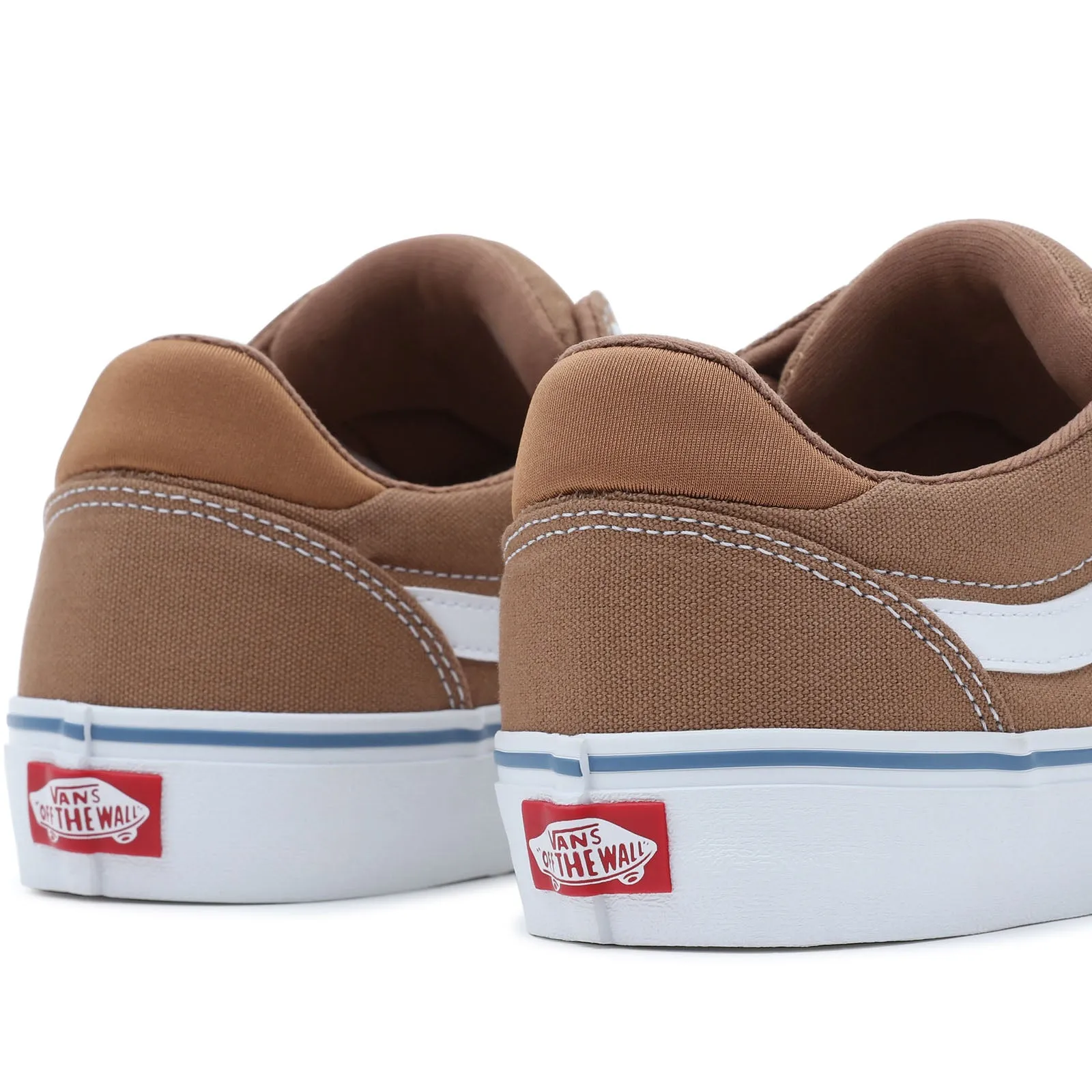 Vans Mens Ward Deluxe Low Rise Retro Canvas Trainers - Brown