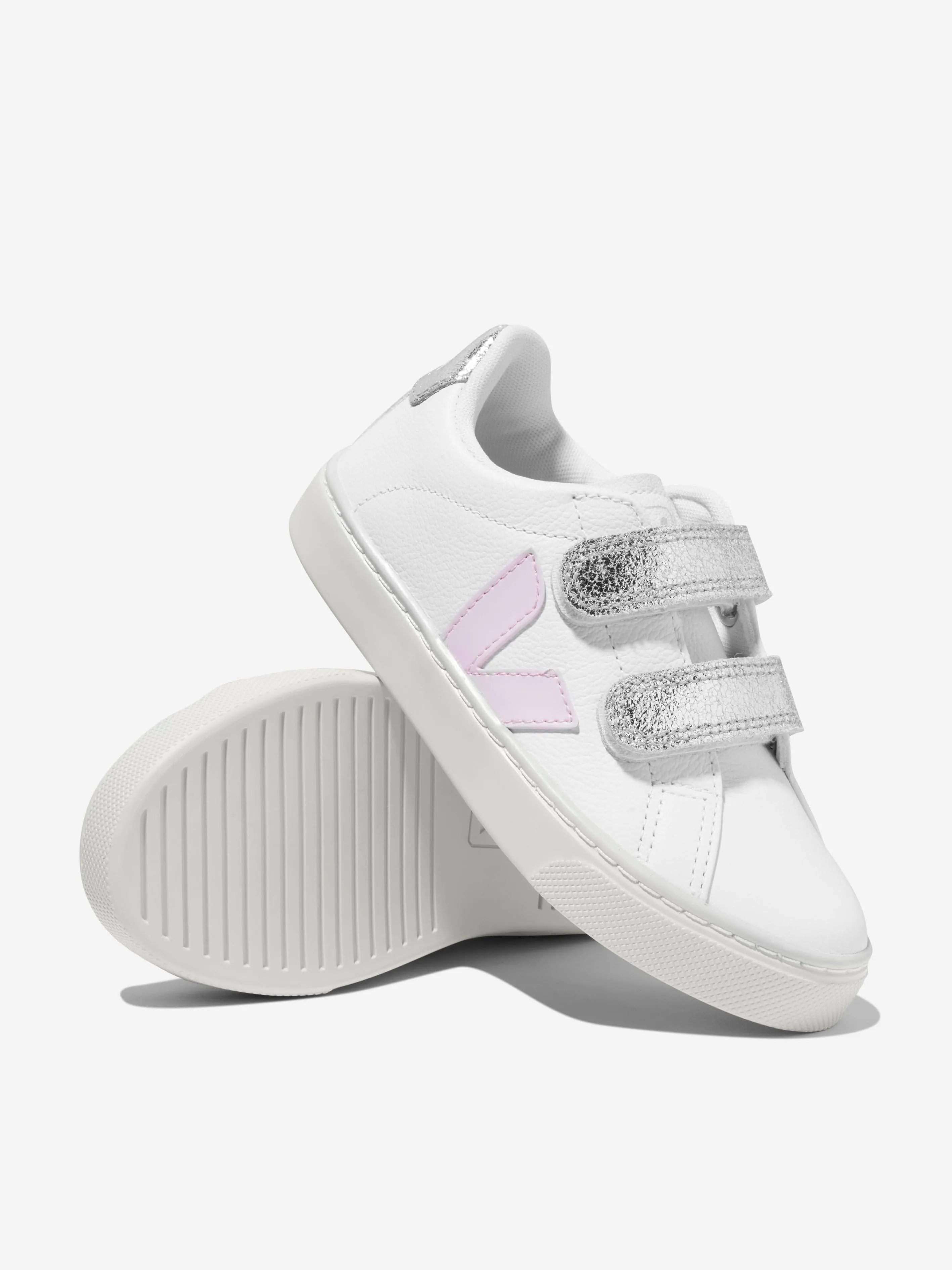 Veja Girls ChromeFree Leather Esplar Trainers in White