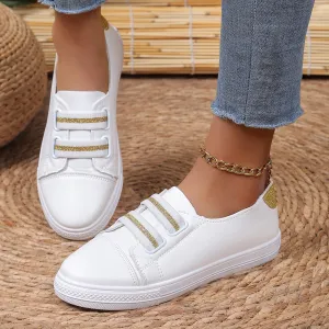 White Shoes Casual Versatile Slip-on Lazy Low-cut Flat