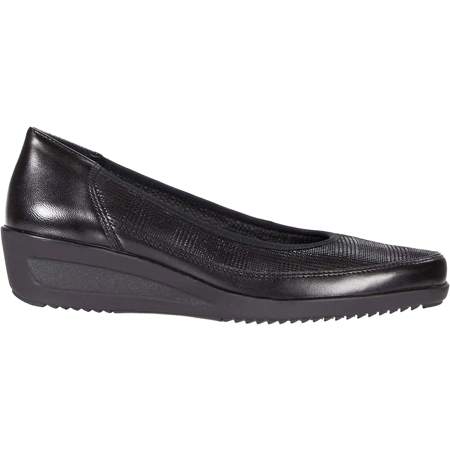 Women's Ara Shoes Zoelle Black Nappasoft/Glenkid Leather/Patent