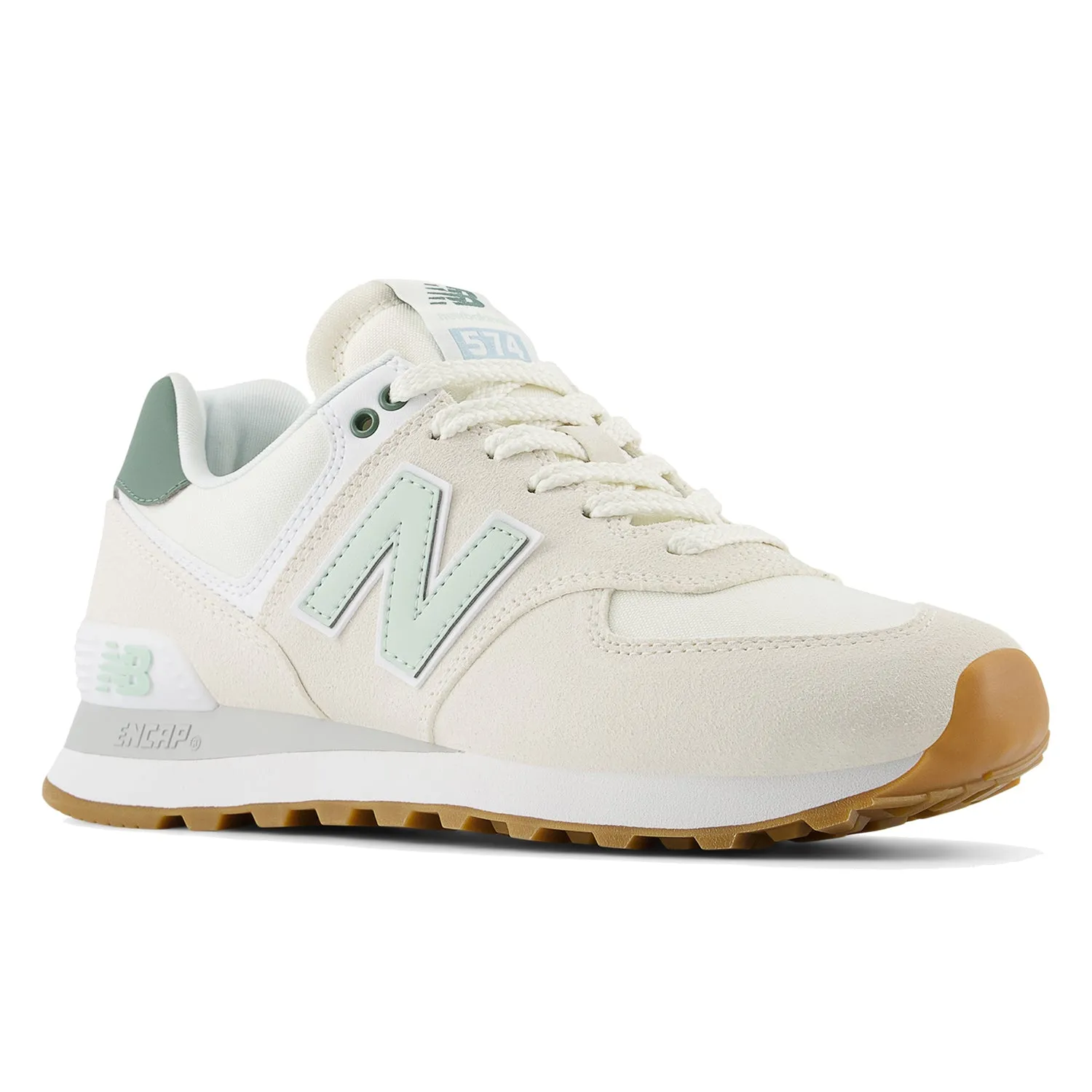 Women's New Balance WL574CGR Sea Salt/New Spruce