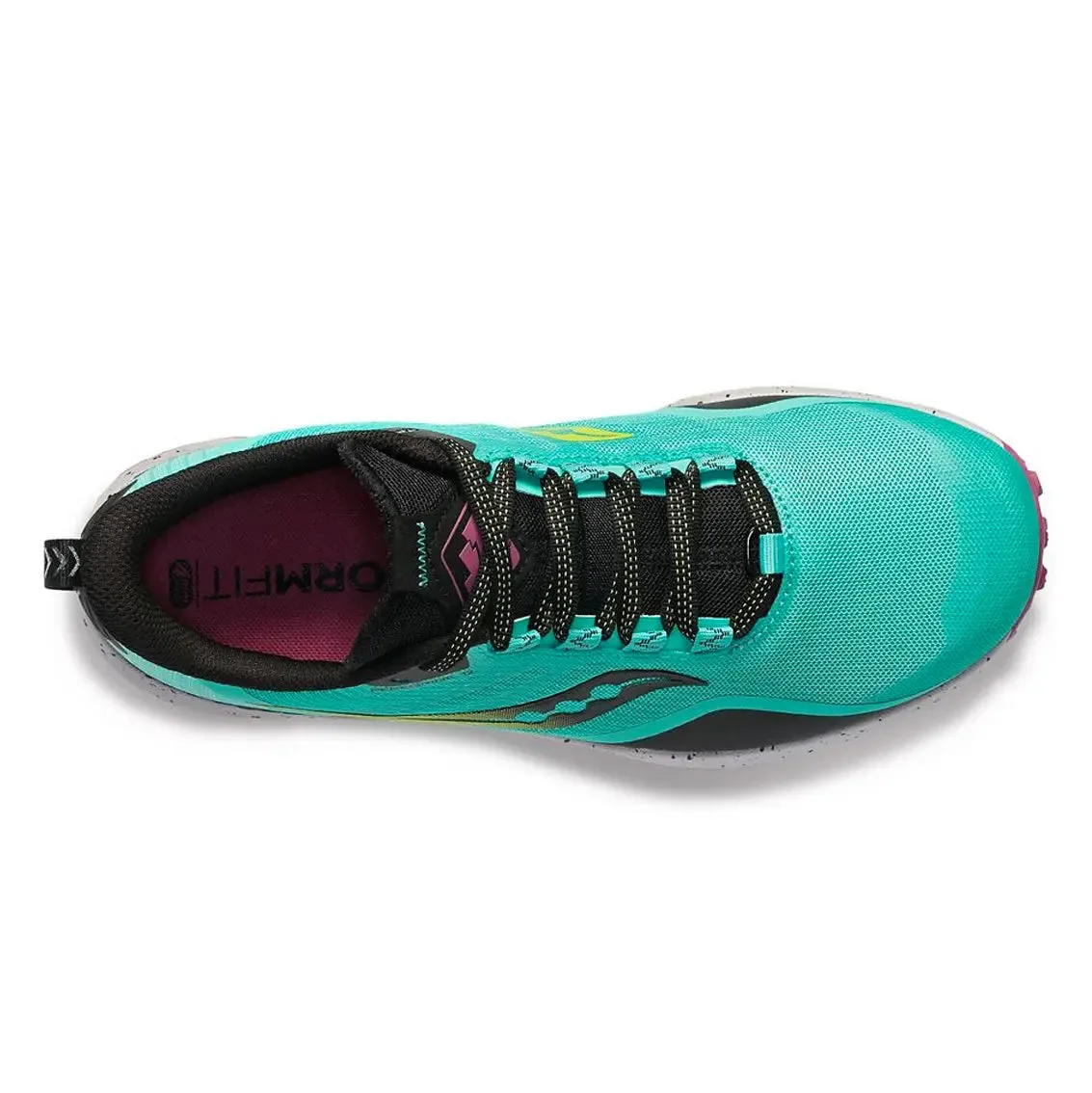 Womens Saucony Peregrine 12 - Cool Mint / Acid