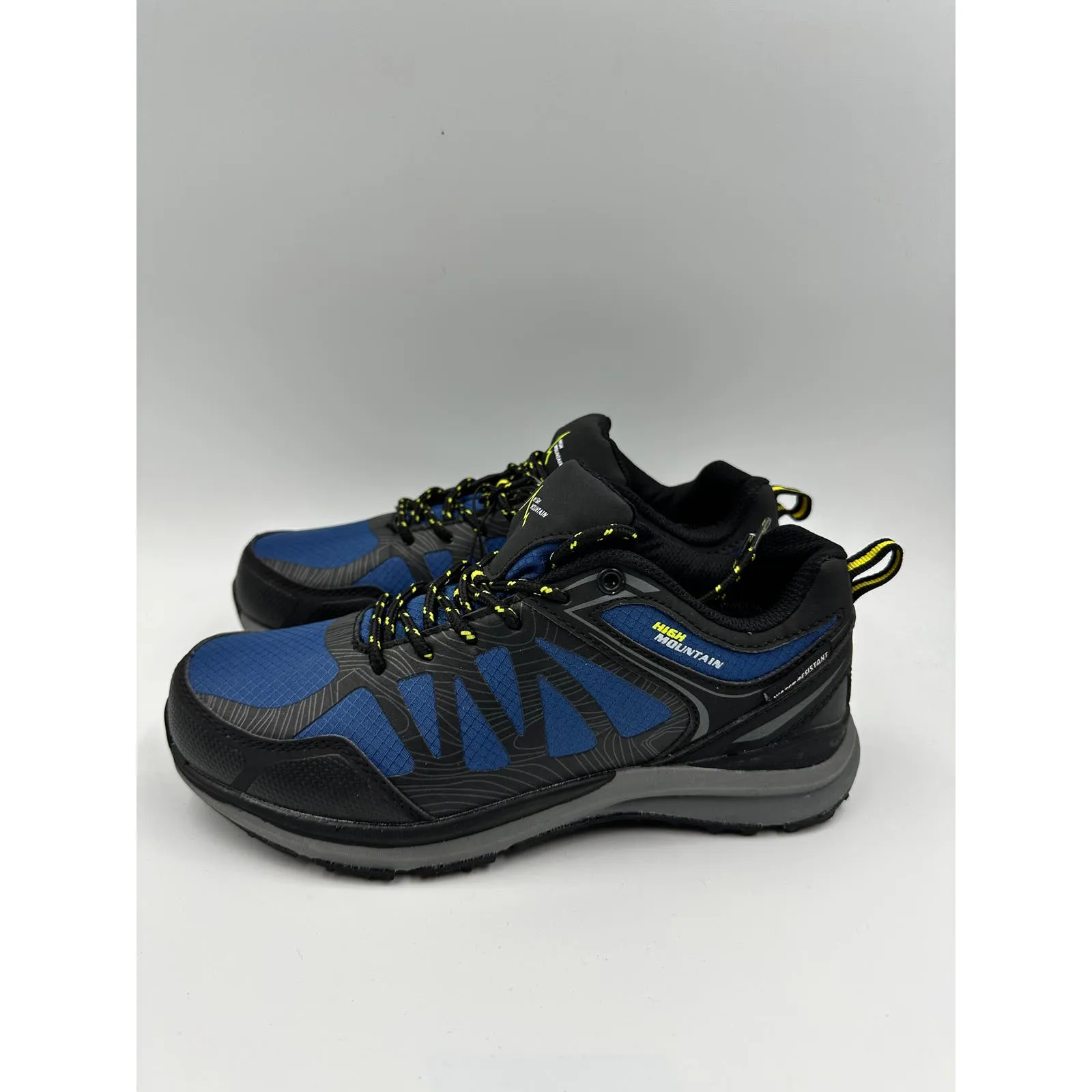 Women's size 7.5, Blue Sneaker Hikers w/ Black Accents and Yellow in the Laces